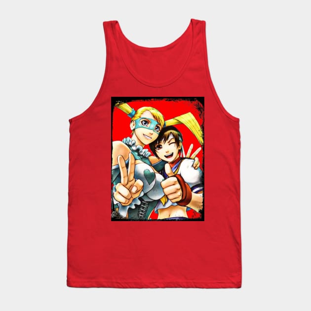 Street Fighter R. Mika and Sakura K. V3 Tank Top by Tedbear13